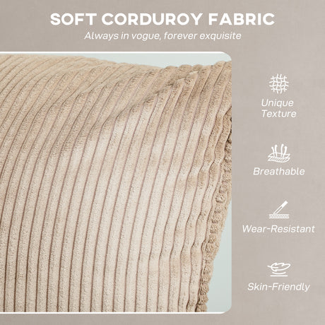 Corduroy Fabric Recliner Chair 86cm Wide With Footrest - Velmora