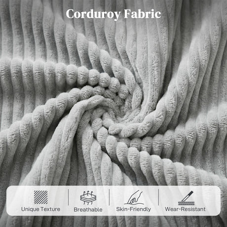 Corduroy Fabric Recliner Chair 96cm Wide With Footrest - Velmora