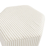 Cotton Blend Fabric Stool Hexagonal - Harbour