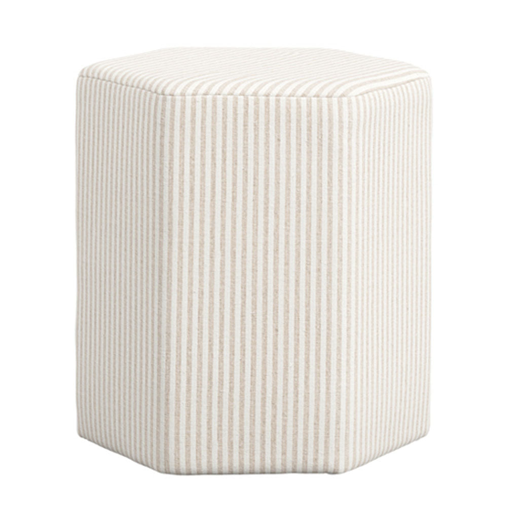 Cotton Blend Fabric Stool Hexagonal - Harbour