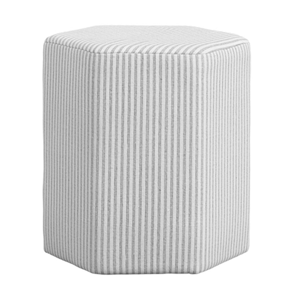 Cotton Blend Fabric Stool Hexagonal - Harbour