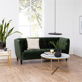 Crystal Clear Marble Effect Glass Top Coffee Table Round - Alisma