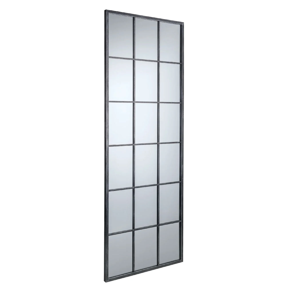 Dressing Mirror in Window Design Large With Metal Frame - Somma