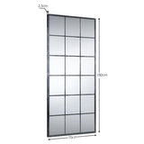 Dressing Mirror in Window Design Large With Metal Frame - Somma