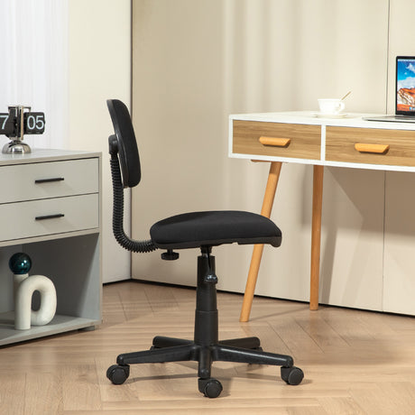 Elastic Fabric Home And Office Chair 54cm Wide Armless - Velmora