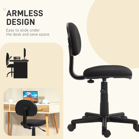 Elastic Fabric Home And Office Chair 54cm Wide Armless - Velmora