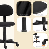 Elastic Fabric Home And Office Chair 54cm Wide Armless - Velmora
