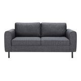 Fabric 2 + 2 Seater Sofa Set With Matt Black Steel Legs - Omaha
