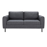 Fabric 2 + 3 Seater Sofa Set With Matt Black Steel Legs - Omaha