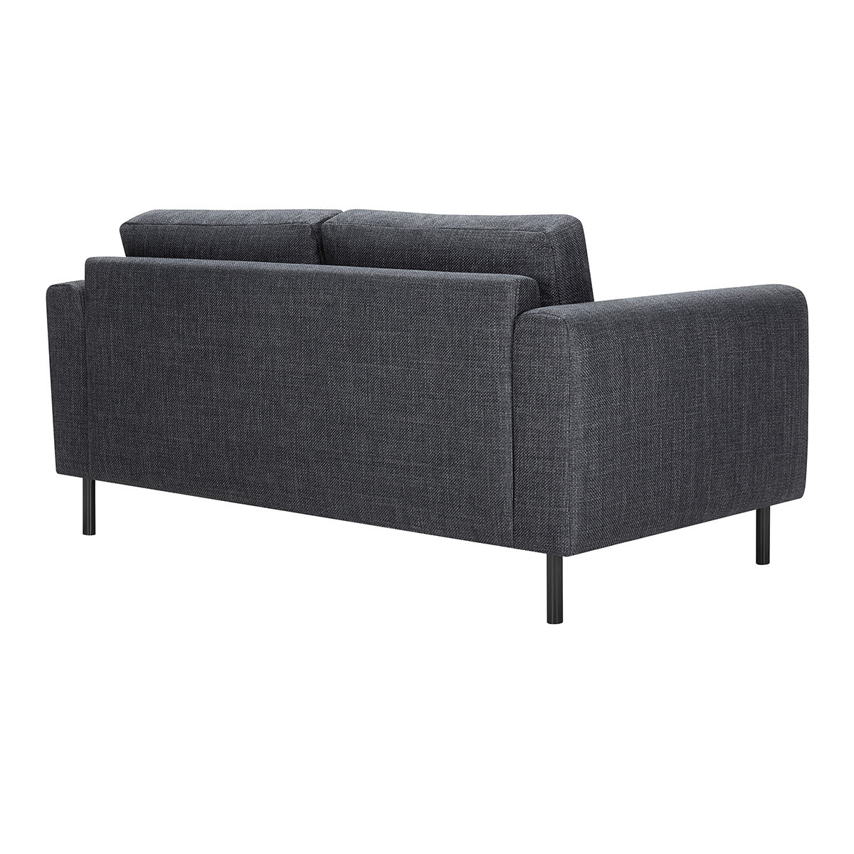 Fabric 2 + 3 Seater Sofa Set With Matt Black Steel Legs - Omaha