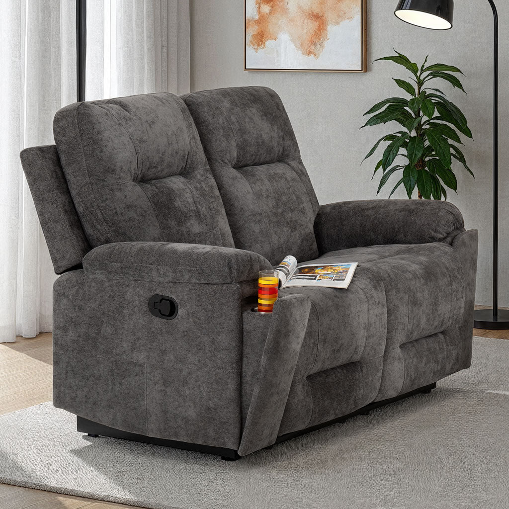 Fabric 2 Seater Recliner Sofa - Guildford