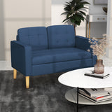 Fabric 2 Seater Sofa 117cm Wide With Rubberwood Legs - Velmora
