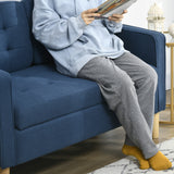 Fabric 2 Seater Sofa 117cm Wide With Rubberwood Legs - Velmora