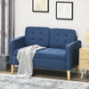 Fabric 2 Seater Sofa 117cm Wide With Rubberwood Legs - Velmora