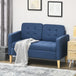 Fabric 2 Seater Sofa 117cm Wide With Rubberwood Legs - Velmora