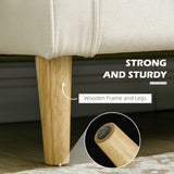 Fabric 2 Seater Sofa 117cm Wide With Rubberwood Legs - Velmora