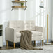 Fabric 2 Seater Sofa 117cm Wide With Rubberwood Legs - Velmora