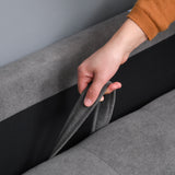 Fabric 2 Seater Sofa 117cm Wide With Rubberwood Legs - Velmora
