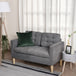 Fabric 2 Seater Sofa 117cm Wide With Rubberwood Legs - Velmora