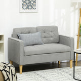 Fabric 2 Seater Sofa 117cm Wide With Rubberwood Legs - Velmora