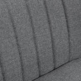 Fabric 2 Seater Sofa 117cm Wide With Wooden Legs - Velmora