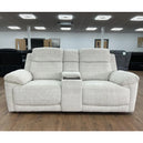 Fabric 2 Seater Sofa Electric Recliner Beige - Owen