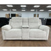 Fabric 2 Seater Sofa Electric Recliner Beige - Owen