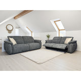Fabric 2 Seater Sofa Electric Recliner - Chelsea