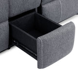 Fabric 2 Seater Sofa Electric Recliner - Galaxy Tech