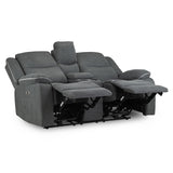 Fabric 2 Seater Sofa Electric Recliner - Harald
