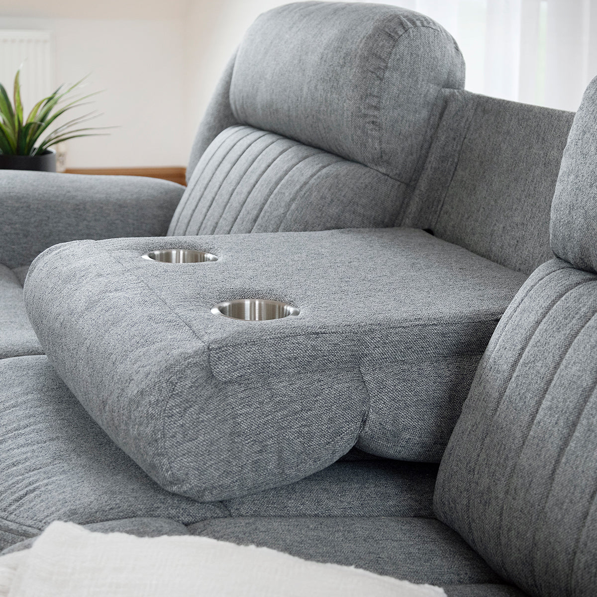 Fabric 2 Seater Sofa Electric Recliner - Linden