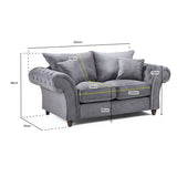 Fabric 2 Seater Sofa Fullback - Windsor