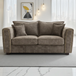 Fabric 2 Seater Sofa With Metal Trim on Arms - Serena