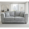 Fabric 2 Seater Sofa With Metal Trim on Arms - Serena