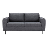 Fabric 2 Seater Sofa Set With Matt Black Steel Legs - Omaha