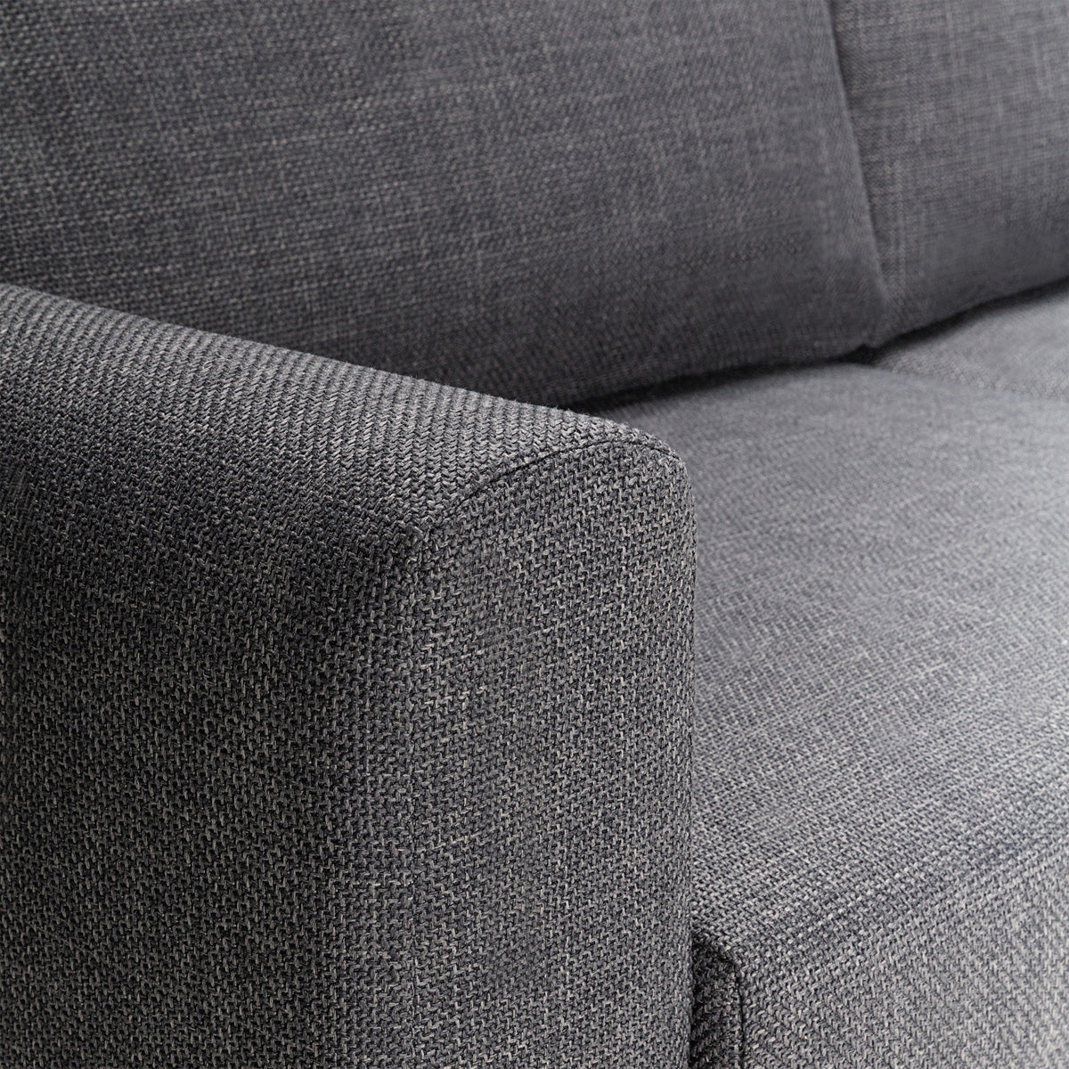 Fabric 2 Seater Sofa Set With Matt Black Steel Legs - Omaha