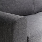 Fabric 2 Seater Sofa Set With Matt Black Steel Legs - Omaha