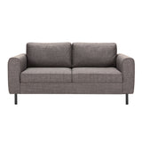 Fabric 2 Seater Sofa Set With Matt Black Steel Legs - Omaha