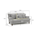 Fabric 2 Seater Sofa - Summer