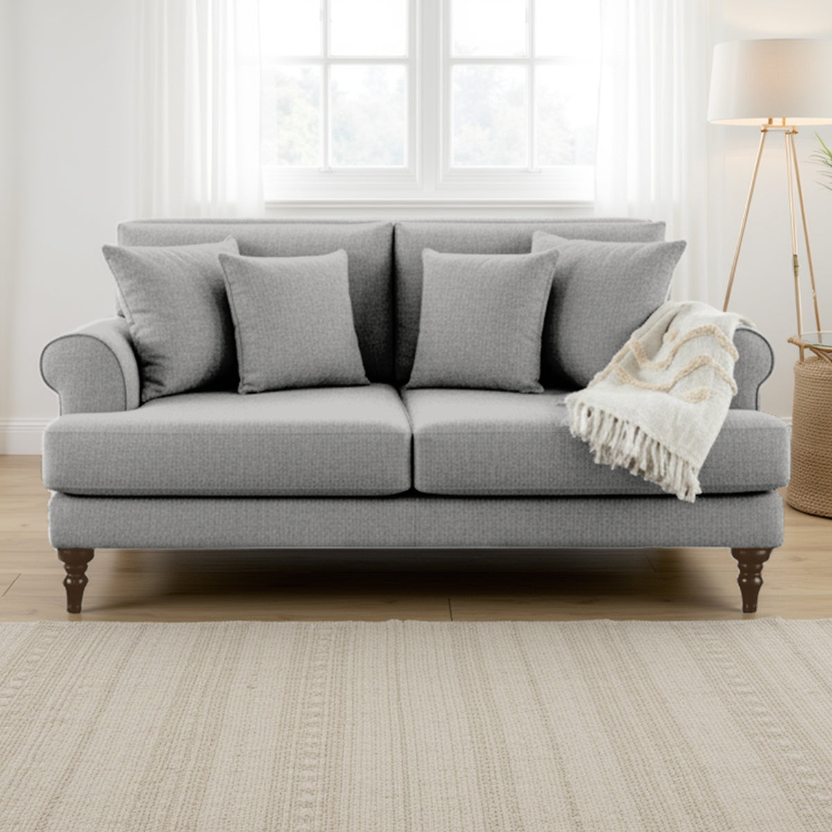 Fabric 2 Seater Sofa - Summer