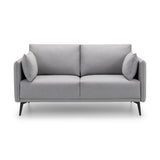 Fabric 2 Seater Sofa With Black Meta Legs - Rohe