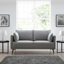 Fabric 2 Seater Sofa With Black Meta Legs - Rohe