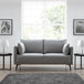 Fabric 2 Seater Sofa With Black Metal Legs - Rohe