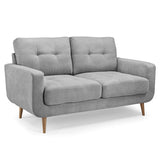 Fabric 2 Seater Sofa With Solid Wood Legs - Aurora
