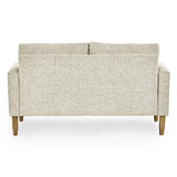 Fabric 2 Seater Sofa With Wooden Legs - Daisy