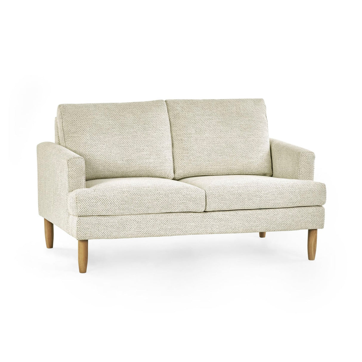 Fabric 2 Seater Sofa With Wooden Legs - Daisy