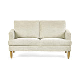Fabric 2 Seater Sofa With Wooden Legs - Daisy