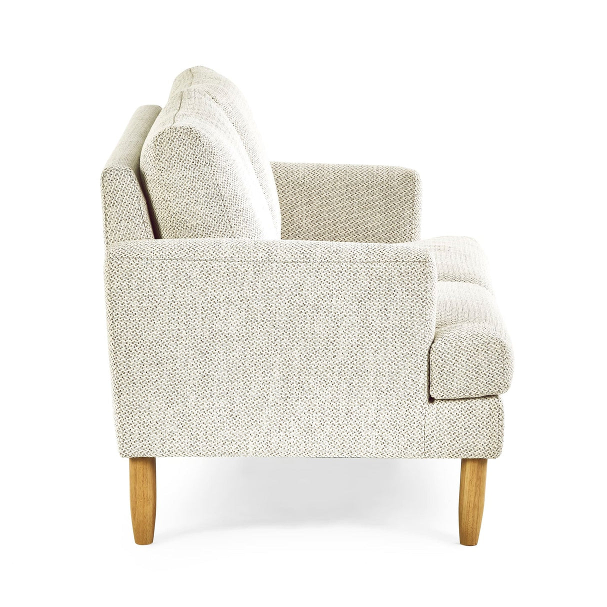Fabric 2 Seater Sofa With Wooden Legs - Daisy
