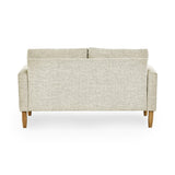 Fabric 2 Seater Sofa With Wooden Legs - Daisy