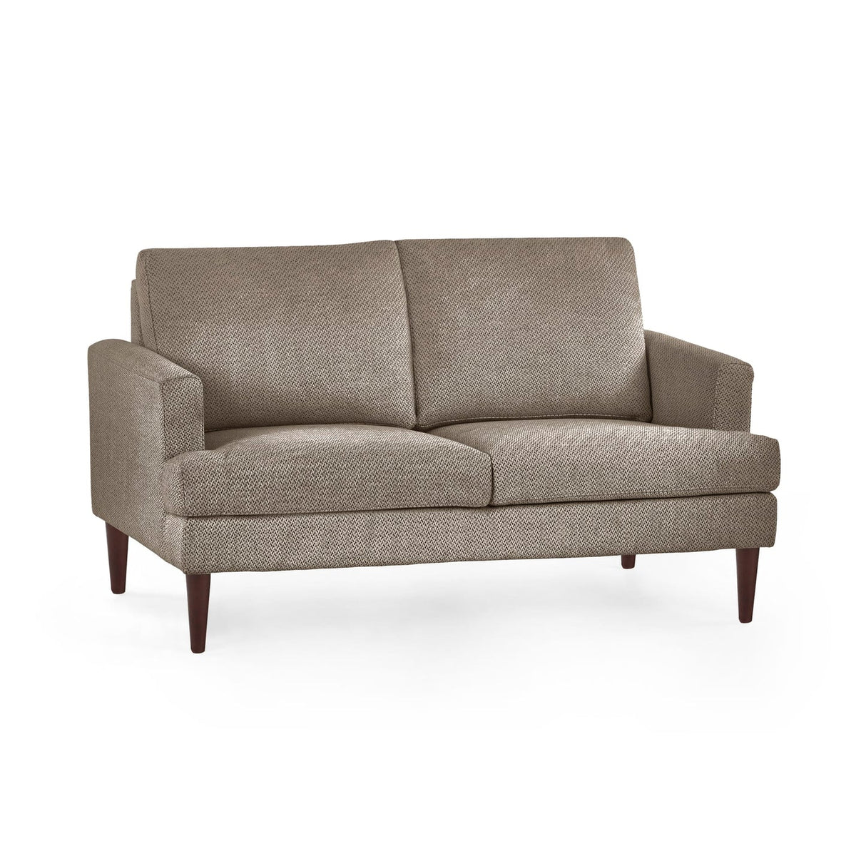 Fabric 2 Seater Sofa With Wooden Legs - Daisy